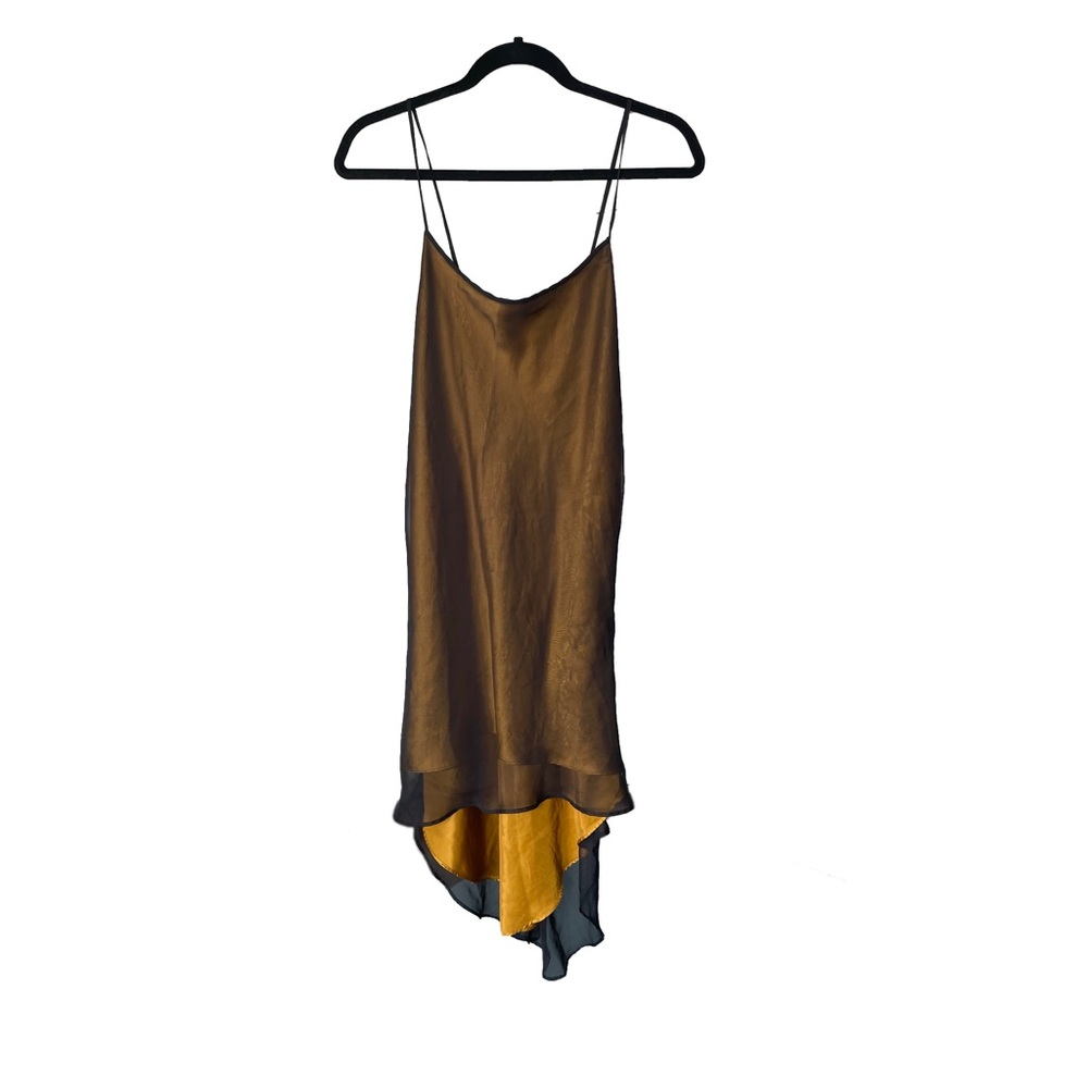 VTG Y2K 90’s Victoria’s Secret Mesh & Satin High Low Slip Dress - Picture 3 of 12